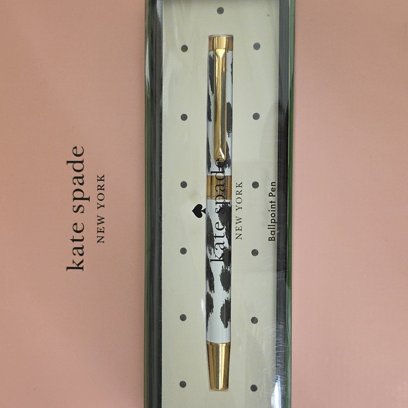 NIB: KATE SPADE MODERN LEOPARD PRINT BALL POINT PEN - Picture 4 of 6